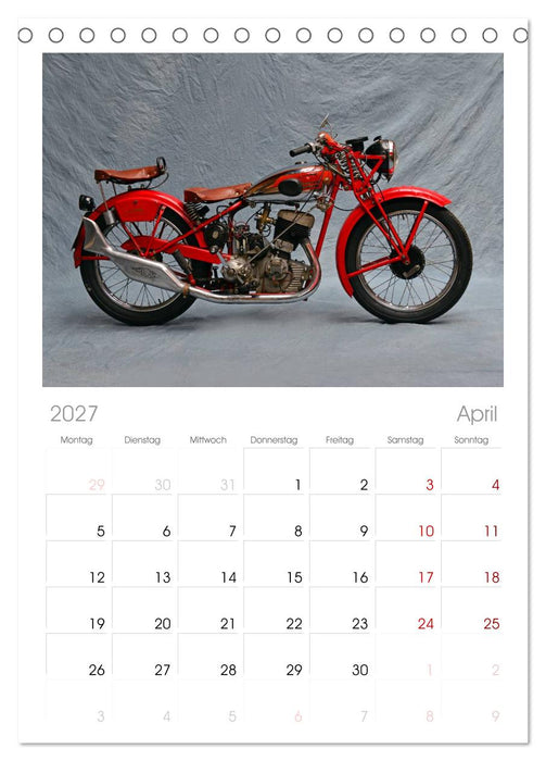 Deutsche Motorrad Oldtimer (CALVENDO Tischplaner A5H 2027)