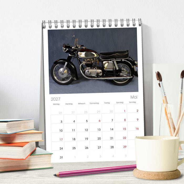 Deutsche Motorrad Oldtimer (CALVENDO Tischplaner A5H 2027)