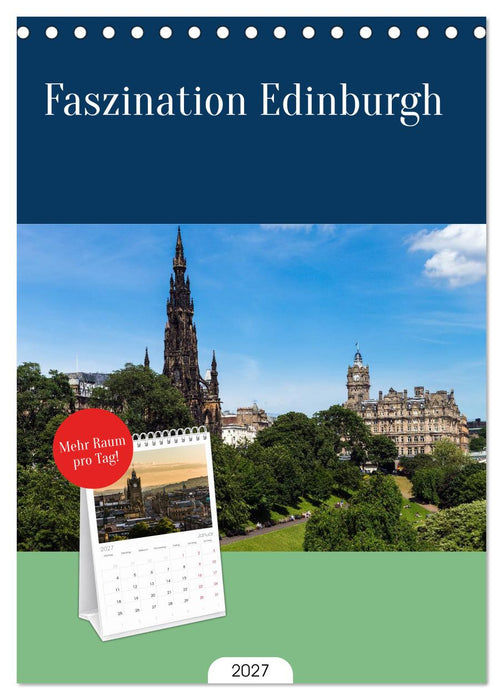Faszination Edinburgh (CALVENDO Tischplaner A5H 2027)