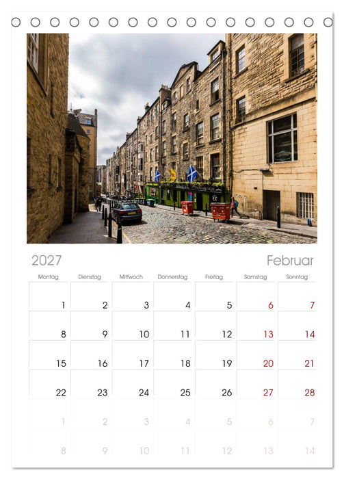 Faszination Edinburgh (CALVENDO Tischplaner A5H 2027)