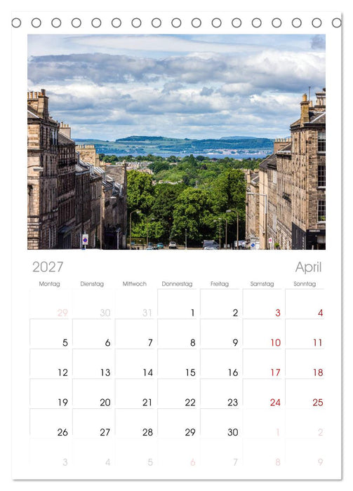 Faszination Edinburgh (CALVENDO Tischplaner A5H 2027)