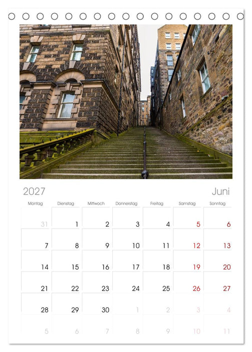 Faszination Edinburgh (CALVENDO Tischplaner A5H 2027)