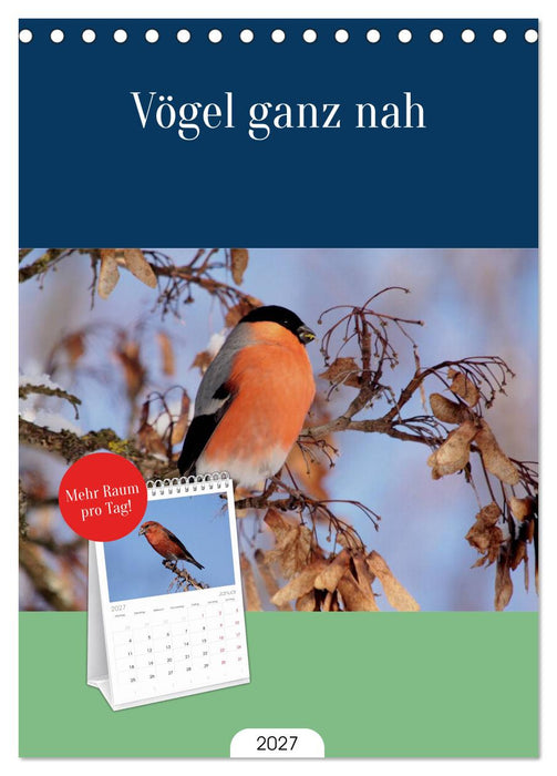 Vögel ganz nah (CALVENDO Tischplaner A5H 2027)