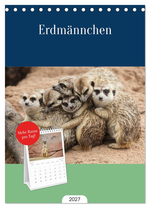 Erdmännchen (CALVENDO Tischplaner A5H 2027)