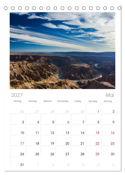 Wildes Namibia (CALVENDO Tischplaner A5H 2027)
