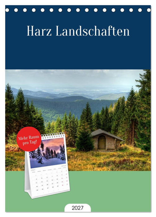 Harz Landschaften (CALVENDO Tischplaner A5H 2027)