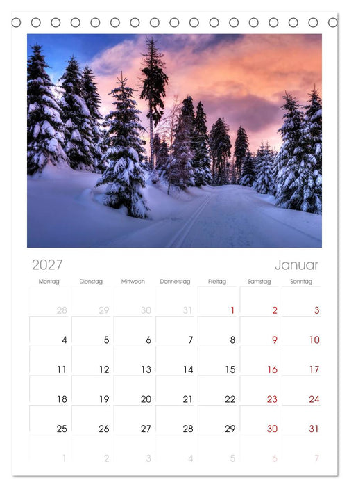 Harz Landschaften (CALVENDO Tischplaner A5H 2027)