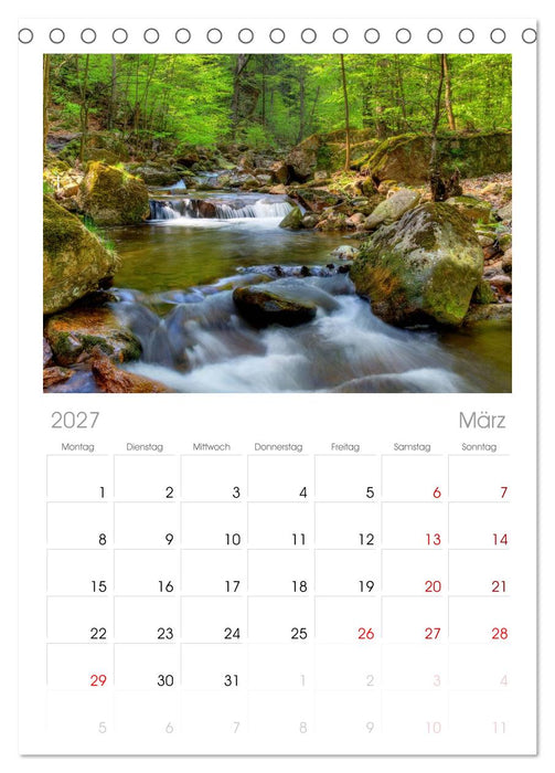 Harz Landschaften (CALVENDO Tischplaner A5H 2027)