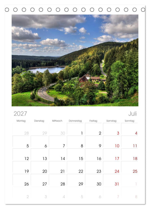 Harz Landschaften (CALVENDO Tischplaner A5H 2027)