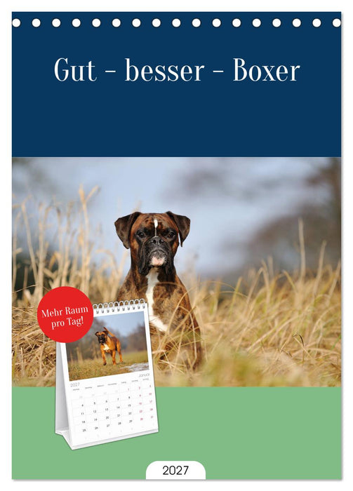 Gut - besser - Boxer (CALVENDO Tischplaner A5H 2027)