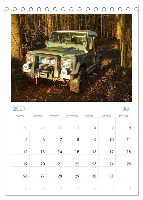 Defender für's Grobe (CALVENDO Tischplaner A5H 2027)