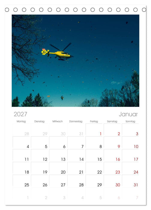 Hubschrauber im Einsatz (CALVENDO Tischplaner A5H 2027)