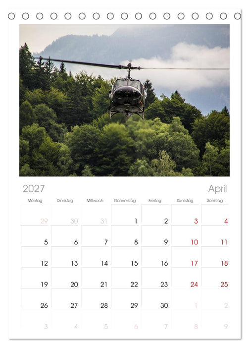 Hubschrauber im Einsatz (CALVENDO Tischplaner A5H 2027)