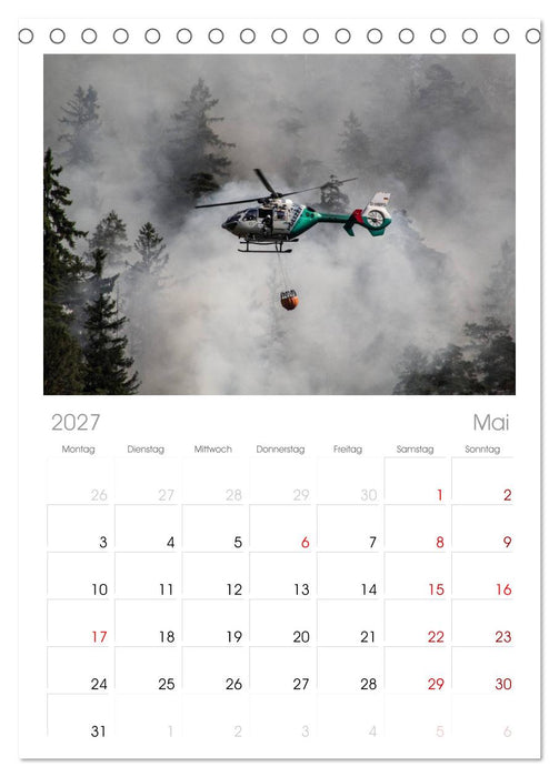 Hubschrauber im Einsatz (CALVENDO Tischplaner A5H 2027)
