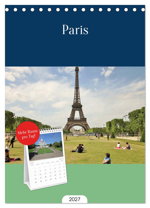 Paris (CALVENDO Tischplaner A5H 2027)
