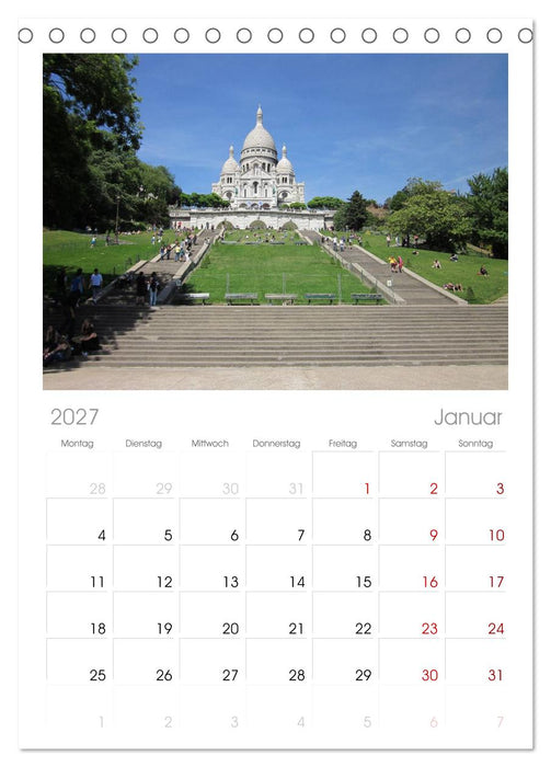 Paris (CALVENDO Tischplaner A5H 2027)