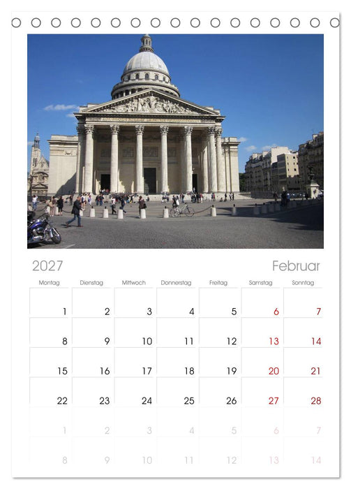 Paris (CALVENDO Tischplaner A5H 2027)