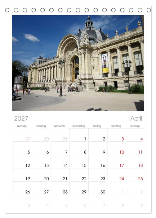 Paris (CALVENDO Tischplaner A5H 2027)
