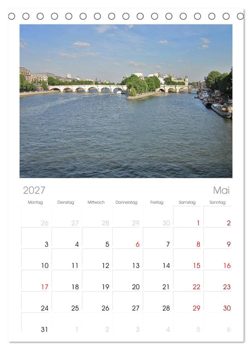 Paris (CALVENDO Tischplaner A5H 2027)
