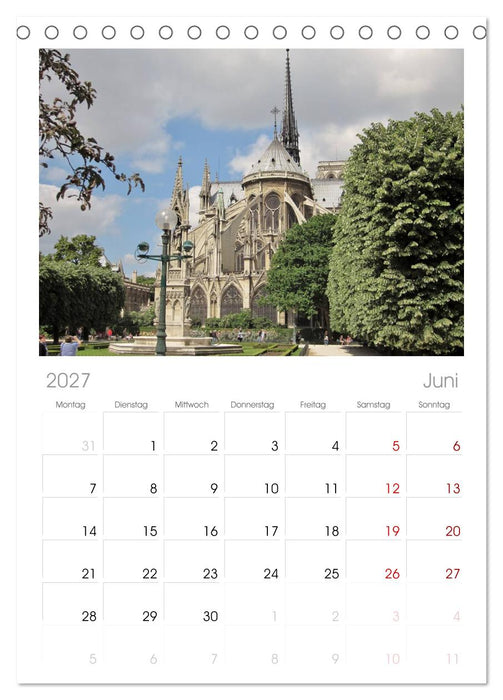 Paris (CALVENDO Tischplaner A5H 2027)
