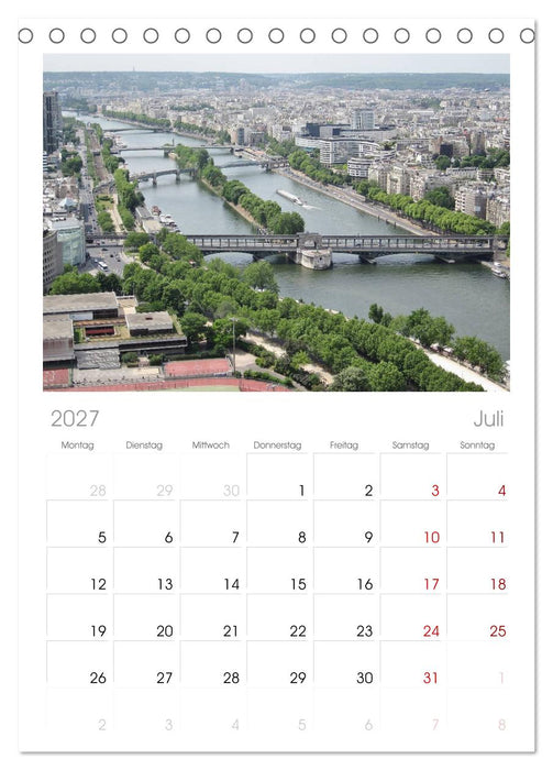 Paris (CALVENDO Tischplaner A5H 2027)