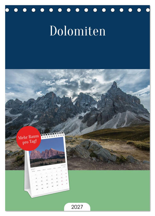 Dolomiten (CALVENDO Tischplaner A5H 2027)