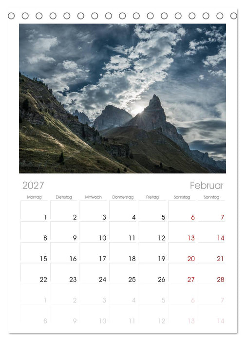 Dolomiten (CALVENDO Tischplaner A5H 2027)