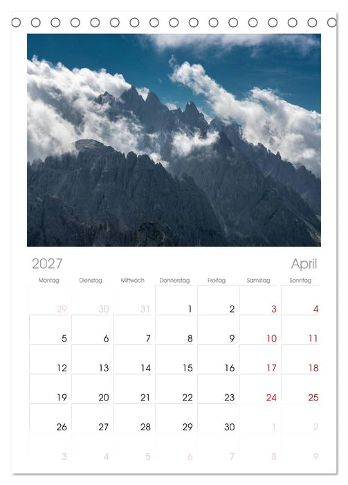 Dolomiten (CALVENDO Tischplaner A5H 2027)