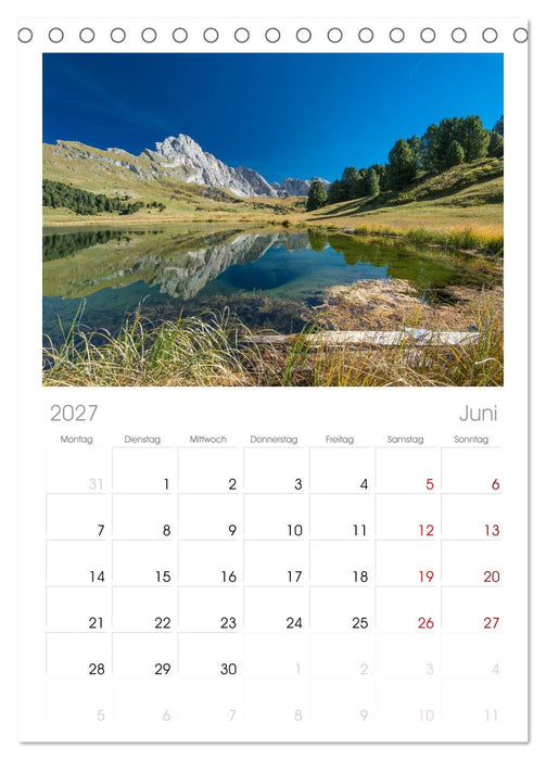 Dolomiten (CALVENDO Tischplaner A5H 2027)