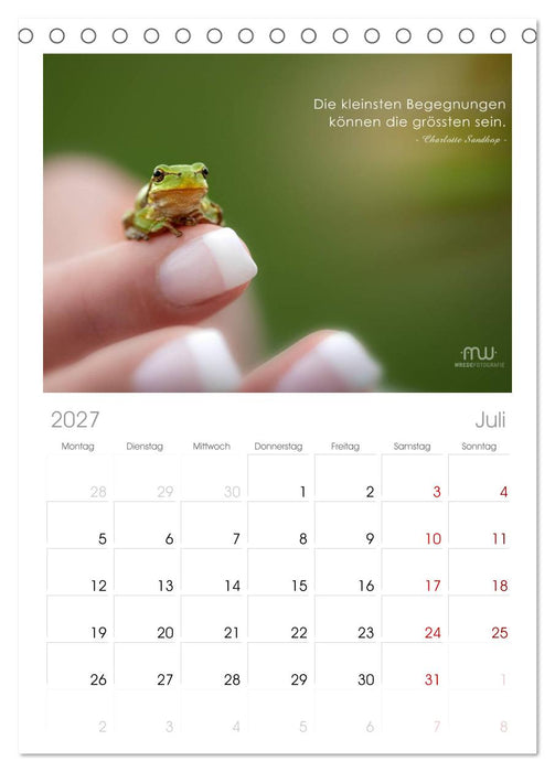 Gedanken... Bildkalender mit Sprüchen (CALVENDO Tischplaner A5H 2027)