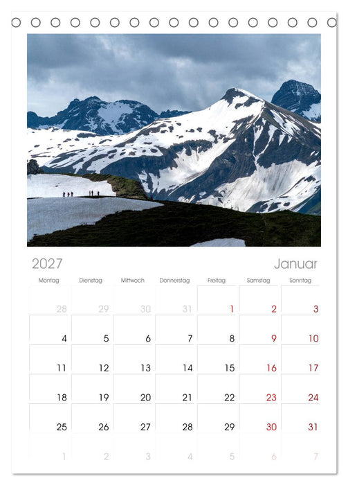 Oberstdorf und Umgebung (CALVENDO Tischplaner A5H 2027)