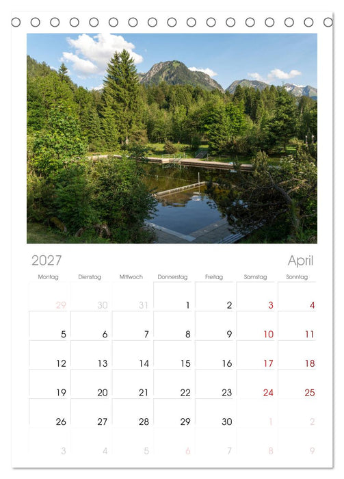 Oberstdorf und Umgebung (CALVENDO Tischplaner A5H 2027)