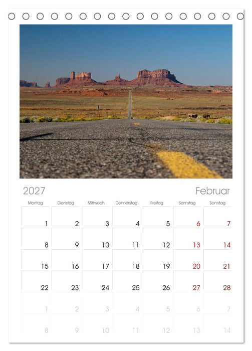 Monument Valley (CALVENDO Tischplaner A5H 2027)