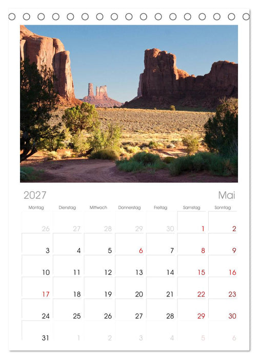 Monument Valley (CALVENDO Tischplaner A5H 2027)