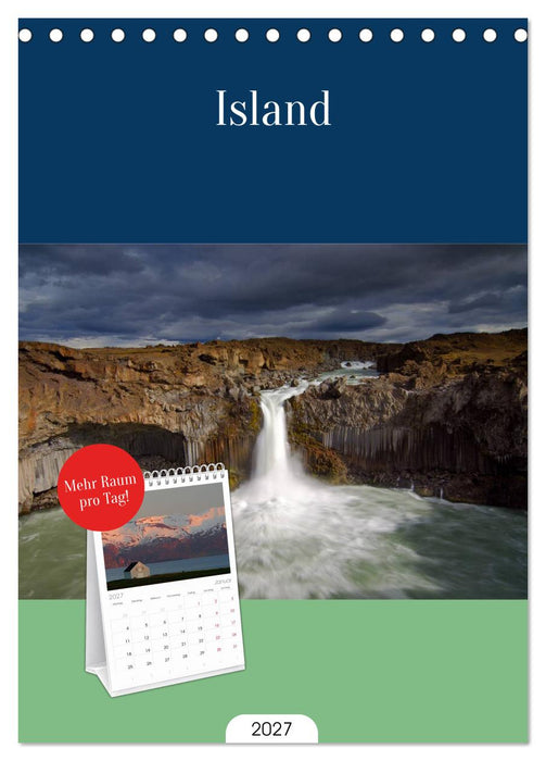 Island (CALVENDO Tischplaner A5H 2027)