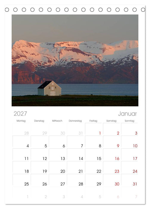 Island (CALVENDO Tischplaner A5H 2027)