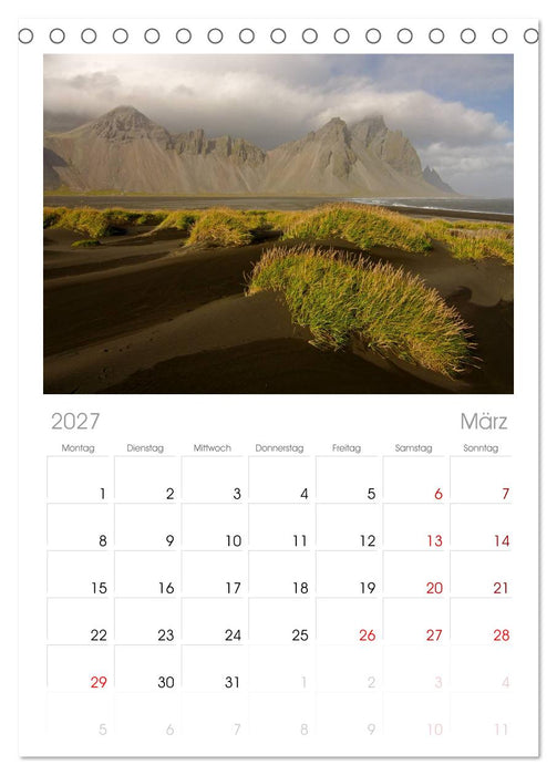 Island (CALVENDO Tischplaner A5H 2027)