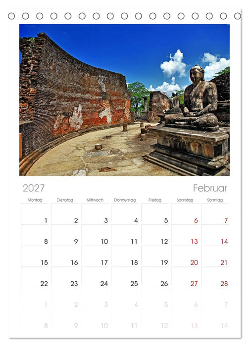 Sri Lanka (CALVENDO Tischplaner A5H 2027)