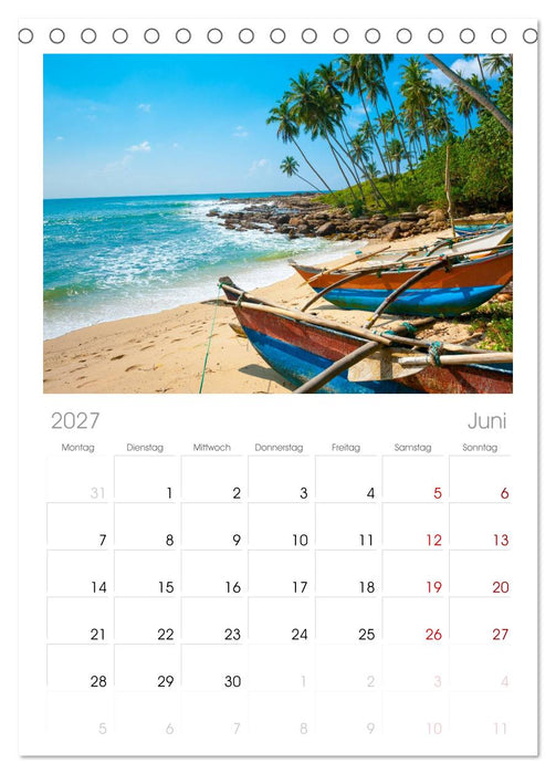 Sri Lanka (CALVENDO Tischplaner A5H 2027)