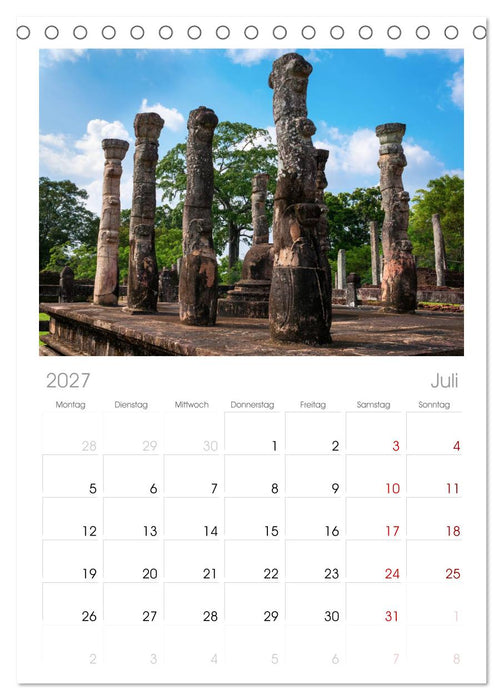 Sri Lanka (CALVENDO Tischplaner A5H 2027)