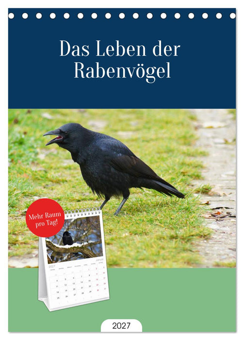 Das Leben der Rabenvögel (CALVENDO Tischplaner A5H 2027)