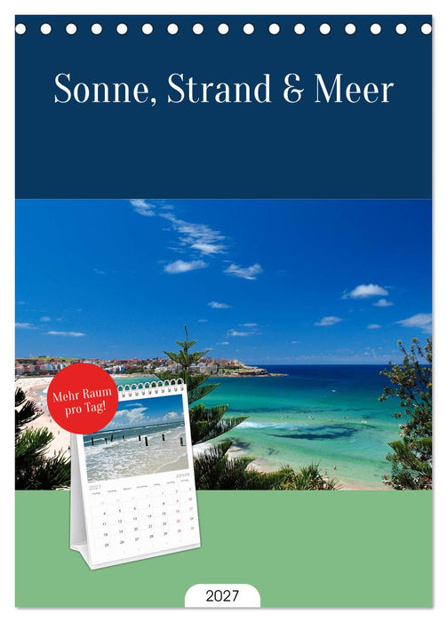 Sonne, Strand & Meer (CALVENDO Tischplaner A5H 2027)
