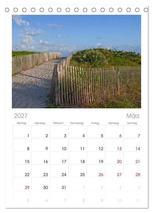 Sonne, Strand & Meer (CALVENDO Tischplaner A5H 2027)