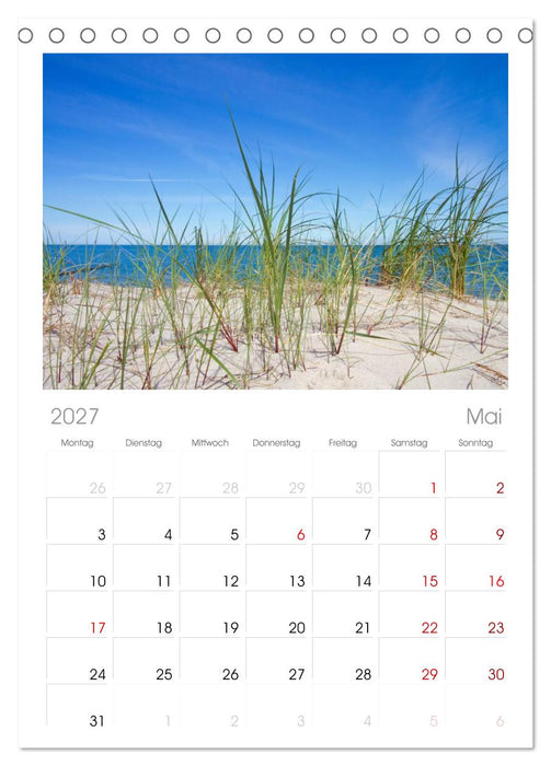 Sonne, Strand & Meer (CALVENDO Tischplaner A5H 2027)