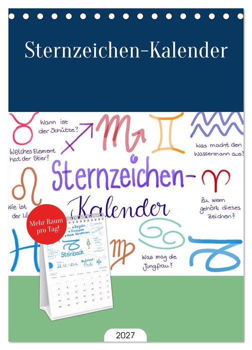 Sternzeichen-Kalender (CALVENDO Tischplaner A5H 2027)