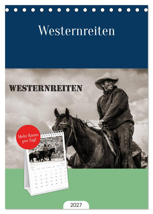 Westernreiten (CALVENDO Tischplaner A5H 2027)
