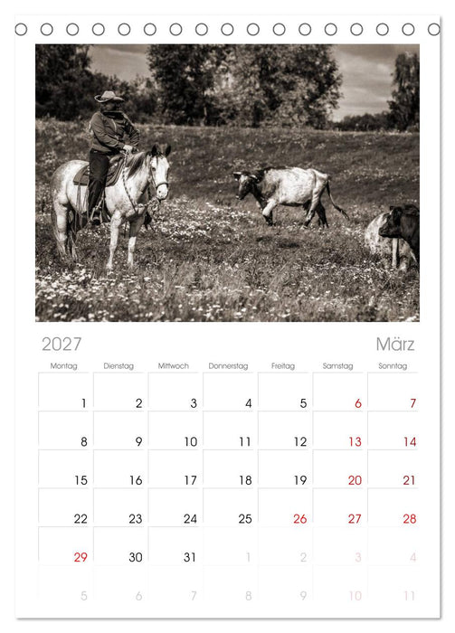 Westernreiten (CALVENDO Tischplaner A5H 2027)