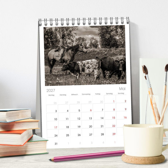 Westernreiten (CALVENDO Tischplaner A5H 2027)