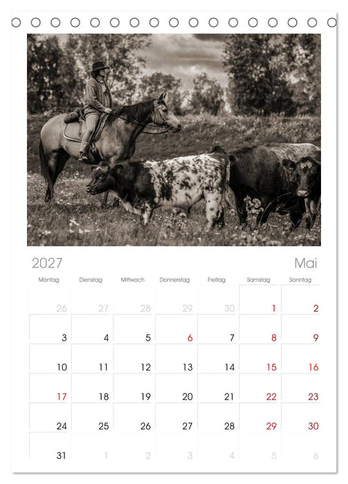 Westernreiten (CALVENDO Tischplaner A5H 2027)