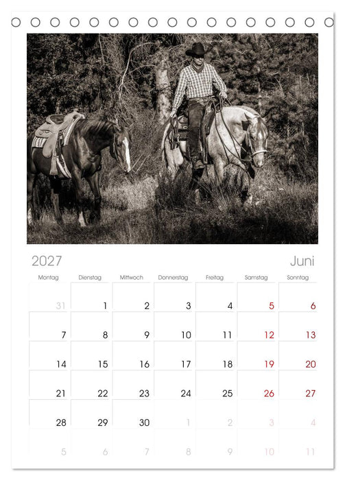 Westernreiten (CALVENDO Tischplaner A5H 2027)